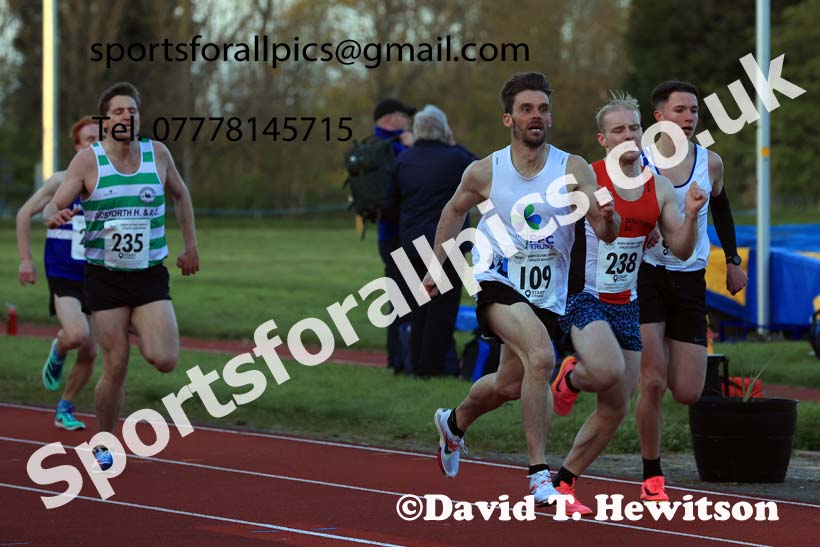 1500 metres, 2024 NEGP 1, Monkton Stadium, Jarrow. Photo: David T. Hewitson/Sports for All Pics